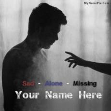 Alone Boy Missing Someone Picture With Name
