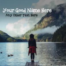Alone Pic of Girl With Name Quotes