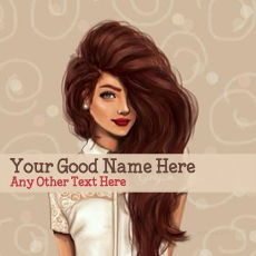 Awesome Hair Girl With Name