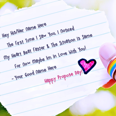 Best Propose Day Wishes With Name