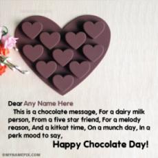Chocolate Day Quotes Pic With Name