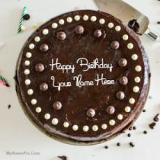 Cool Chocolate Birthday Cake With Name