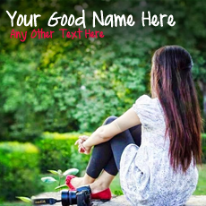 Cute Girl Waiting With Name