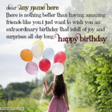 Happy Birthday Wishes For Girls With Name