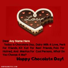 Happy Chocolate Day Images With Name