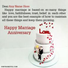 Happy Marriage Anniversary Wishes With Name