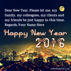Happy New Year Wishes 2017 With Name