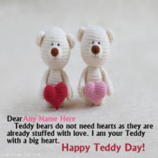 Happy Teddy Day Images With Name