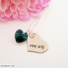 Personalized Heart Nick Necklace With Name