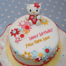 Hello Kitty Birthday Cake With Name