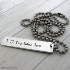 Personalized I Love Necklace With Name