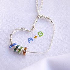 Beautiful Heart Necklace With Name