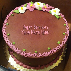 Birthday cake flowers With Name