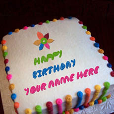 Colorful Birthday Cake With Name