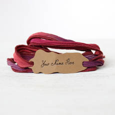 Personalized Cool Silk Wrap Bracelets With Name