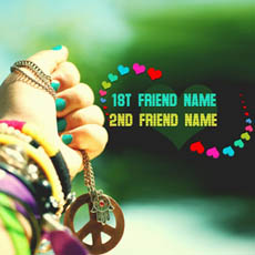Friendship Hearts and Bands With Name
