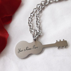 Personalized Guitar Necklace With Name