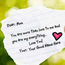 Happy Mothers Day With Name