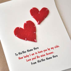 Hearts Card With Name