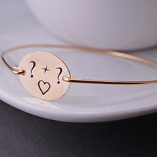 Love Heart Initial Bracelet With Name