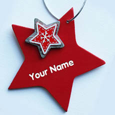 Red Star With Name