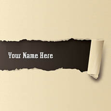 Ripped Paper With Name
