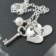 Silver Hearts Love Pendant With Name