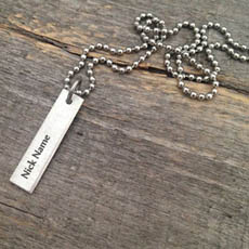 Personalized Vintage Word Necklace With Name