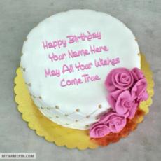 Lovely Wish Birthday Cake With Name