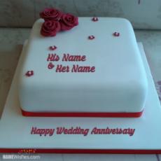 New Wedding Anniversary Cake With Name