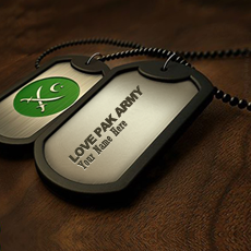 Personalized Pak Army Dogtag With Name