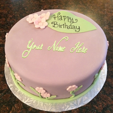 Pretty Birthday Cake With Name