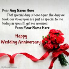 Romantic Happy Wedding Anniversary Wishes With Name