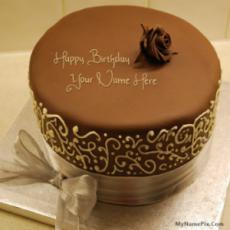 Royal Chocolate Birthday Cake With Name