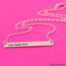 Personalized Simple Bar Necklace With Name