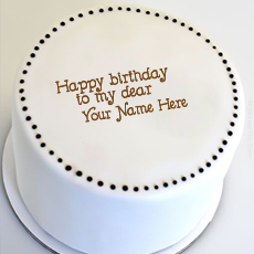 Simple Round Cake With Name