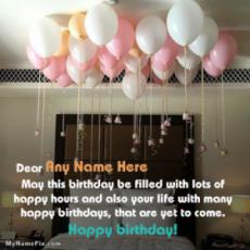 Special Birthday Celebration Balloons Wish
