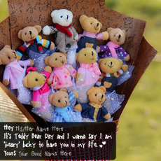 Teddy Bear Day Wish With Name