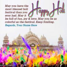 Unique Awesome Happy Holi Images With Name