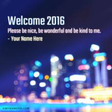 Welcome 2017 New Year Wish With Name