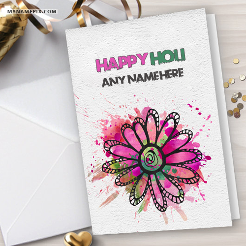 Best Holi Greeting Card With Name