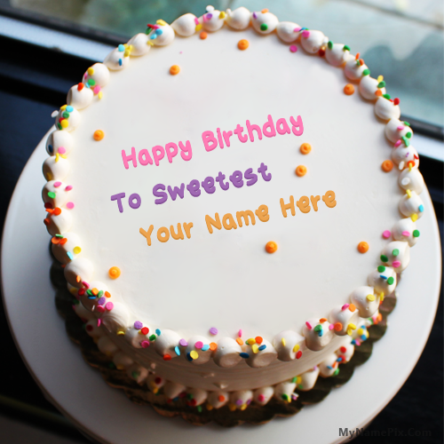 Best Sprinkle Birthday Cake With Name