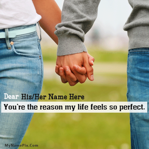 Couple Holding Hands With Name