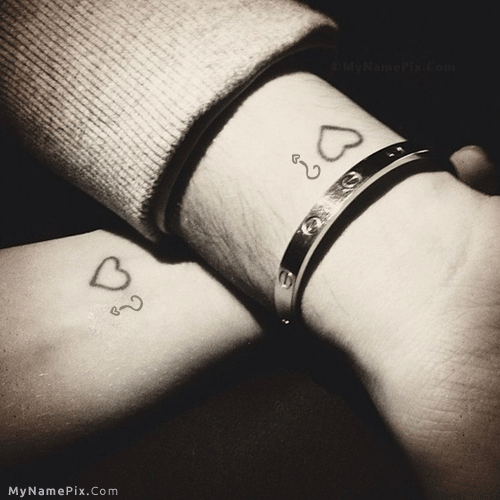 Couple Tattoo With Name