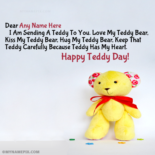 Cute Happy Teddy Day Images With Name