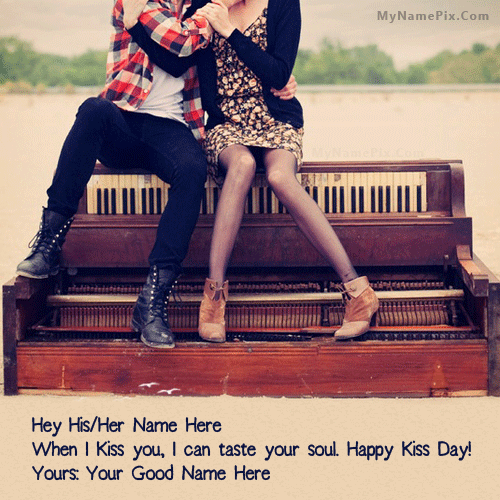 Happy Kiss Day Couple With Name