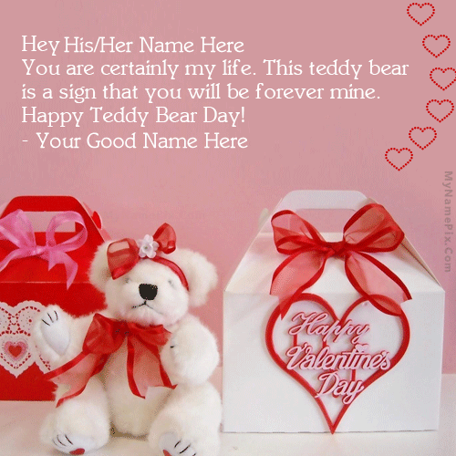 Happy Teddy Bear Day With Name