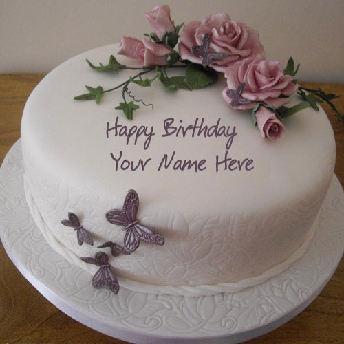 Birthday Flower Cake With Name