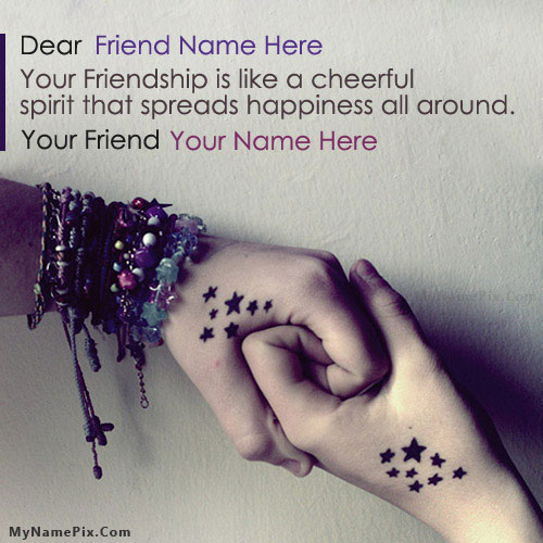 Friendship Hands With Name