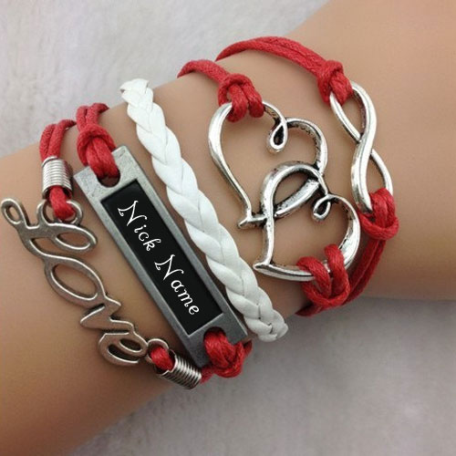 Personalized Heart to Heart Bracelet With Name